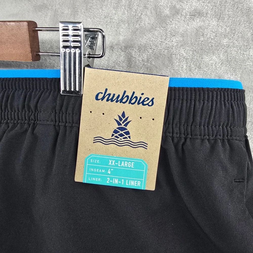 Chubbies Ultimate Training Shorts Mens‎ XXL Black The Tropics 4